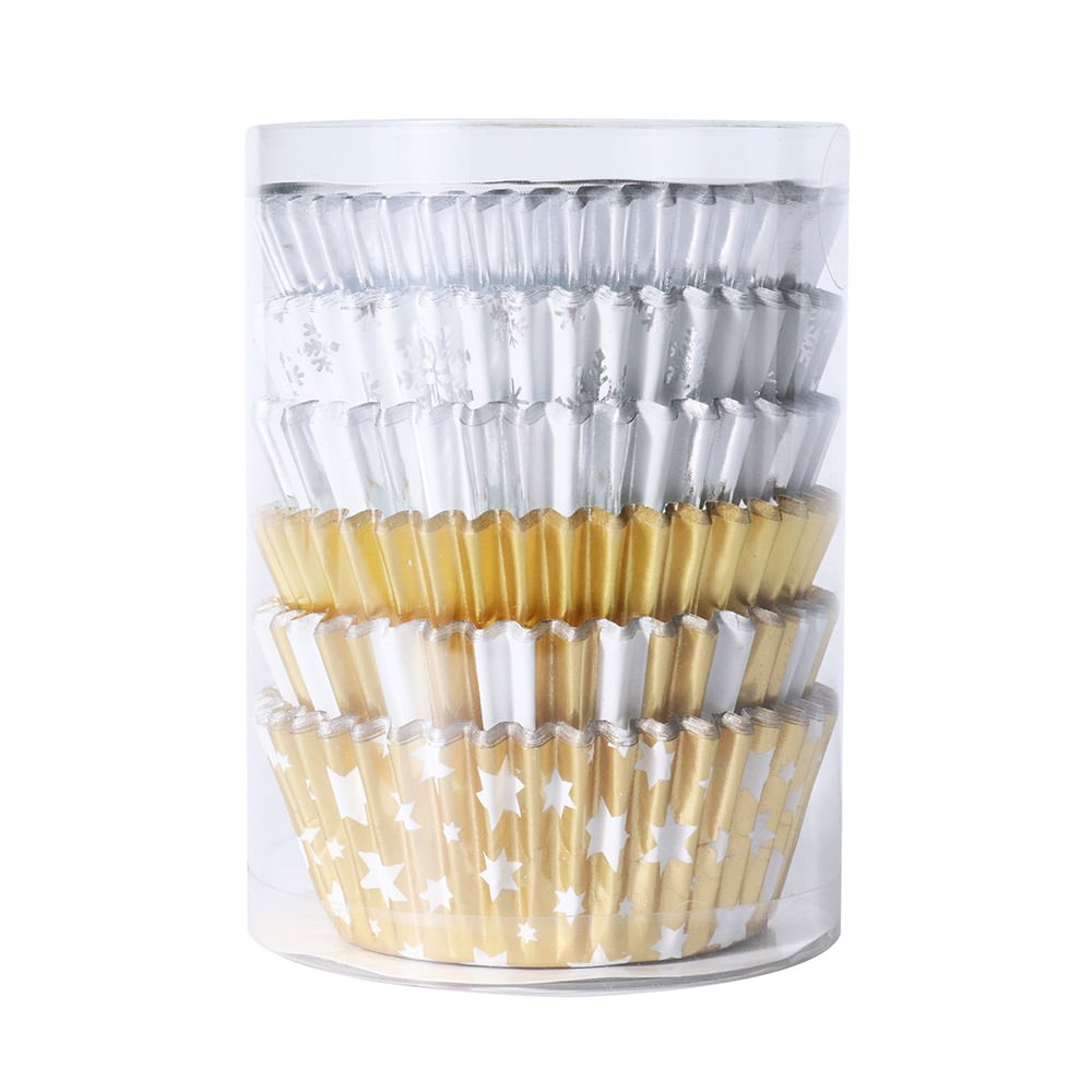 PME Baking Cups Metallic Gold & Silver Set/100