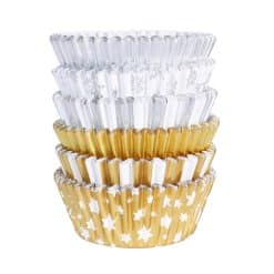 PME Baking Cups Metallic Gold & Silver Set/100