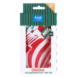 PME Tulp Muffin Cups Candy Cane