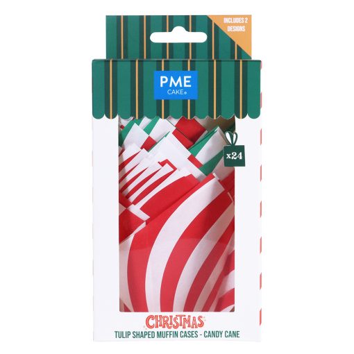 PME Tulp Muffin Cups Candy Cane