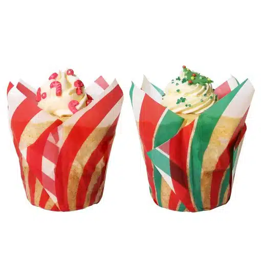 PME Tulp Muffin Cups Candy Cane