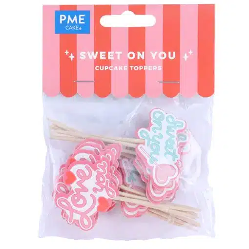 PME Valentine Cupcake Toppers Sweet on you