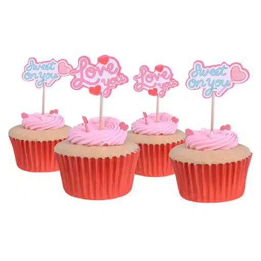 PME Valentine Cupcake Toppers Sweet on you