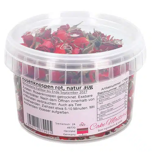 Eetbare bloemen Rosebuds Rood 30g