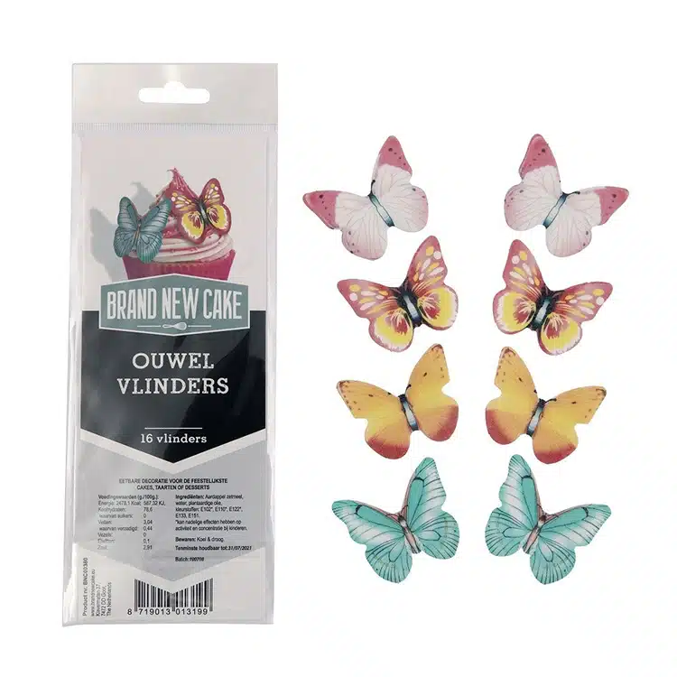 BrandNewCake Ouwel Vlinders Assorti