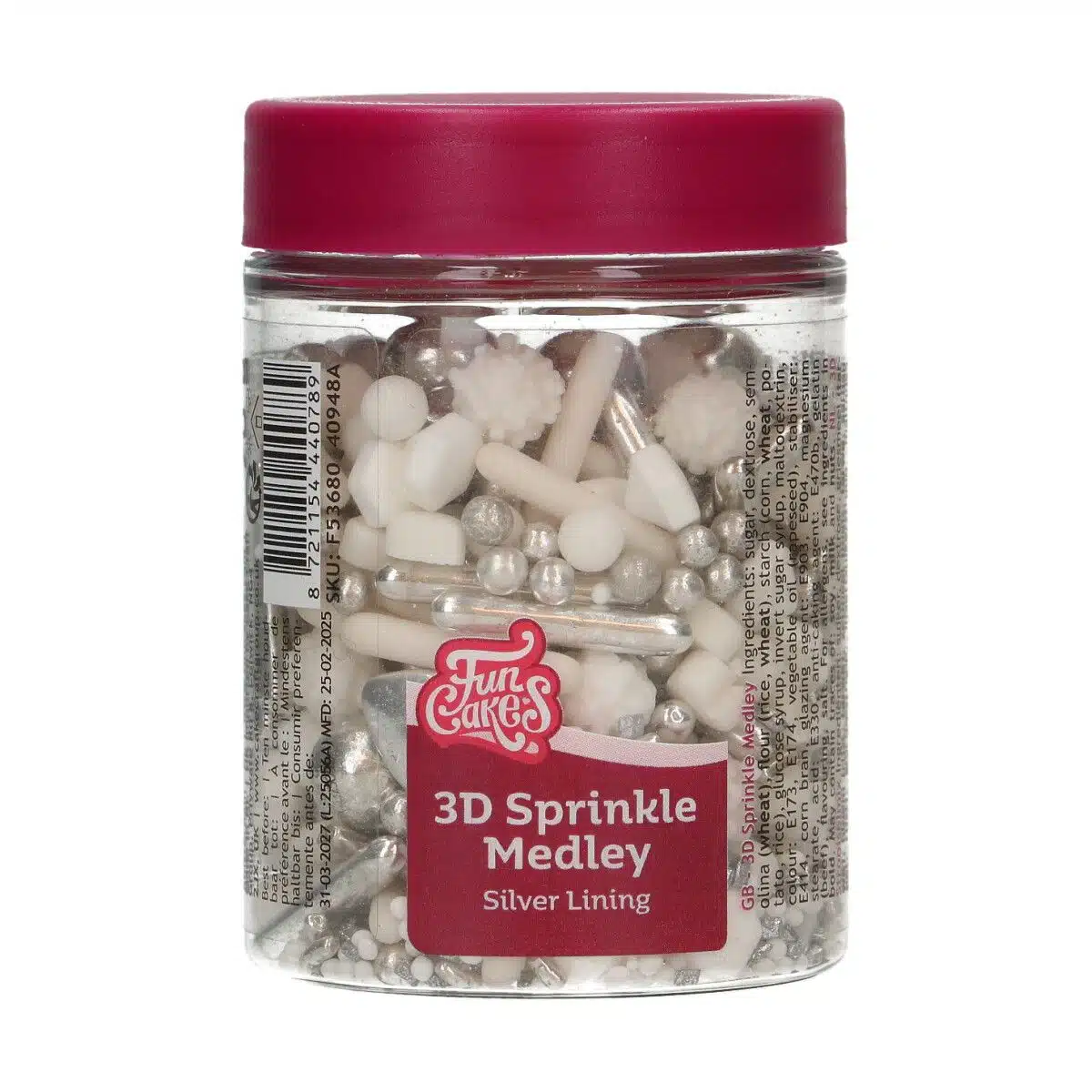 FunCakes 3D Sprinkle Medley Silver Lining