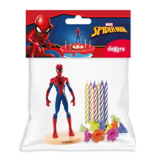 Dekora Spiderman Caketopper with Candles