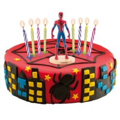 Dekora Spiderman Caketopper with Candles
