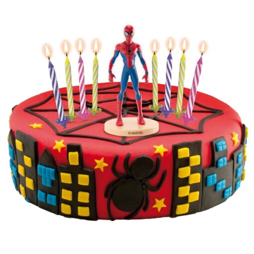 Dekora Spiderman Caketopper with Candles
