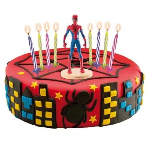 Dekora Spiderman Caketopper with Candles