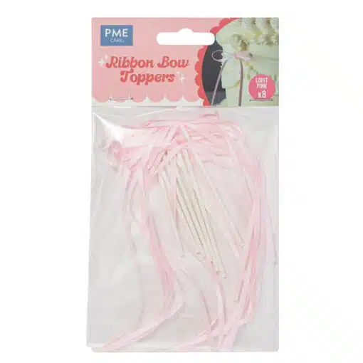 PME Ribbon Bow Cake Topper Licht Roze