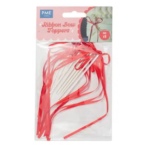PME Ribbon Bow Cake Topper Rood
