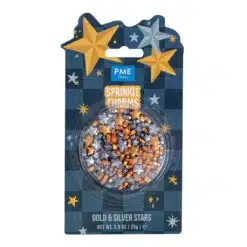 PME Sprinkle Charms Gold & Silver Stars
