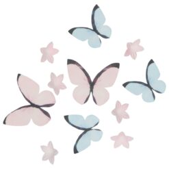 Wilton Eetbare Papieren Bloemen & Vlinders Pastel Roze