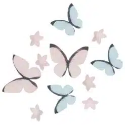 Wilton Eetbare Papieren Bloemen & Vlinders Pastel Roze