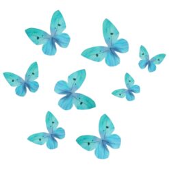 Wilton Eetbare Papieren Vlinders Ombre Blauw