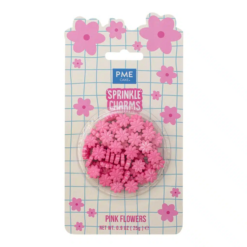 PME Sprinkle Charms Pink Flowers