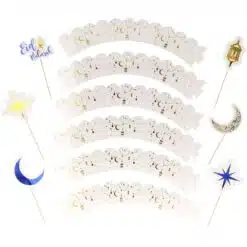 Folat Cupcake Decoratie Set Eid Mubarak