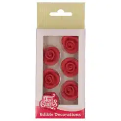 FunCakes Fondantdecoratie Rozen Rood