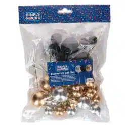 Simply Making Decorative Balls Metallic Gold, Silver and Black